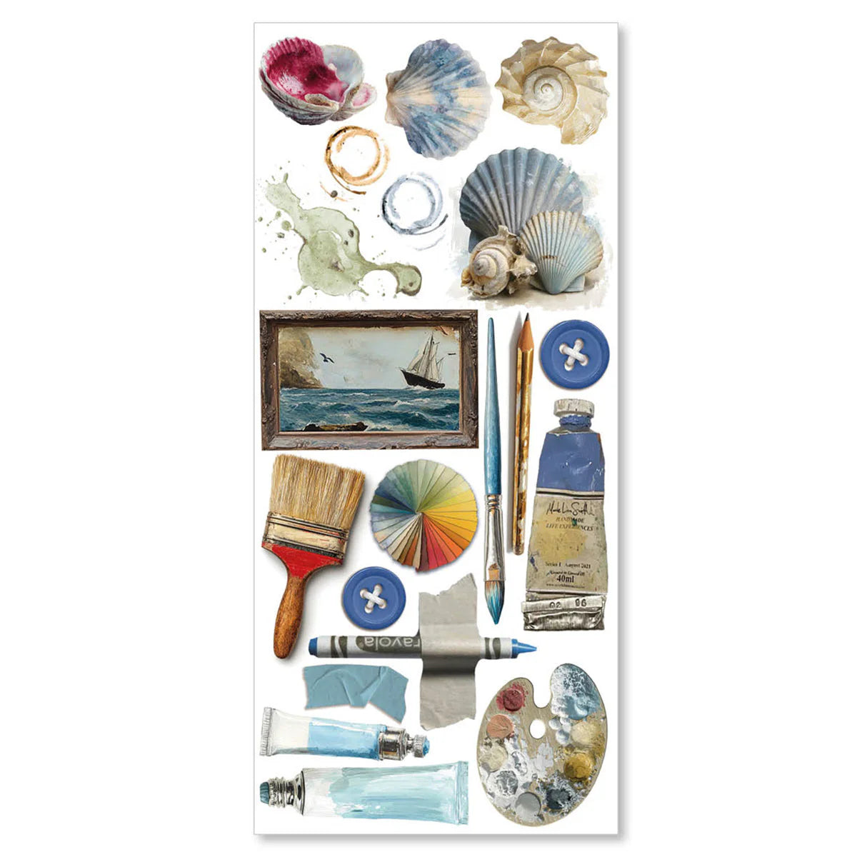 Transparent Adhesive Sheets 5/Pkg - An Artist Journey