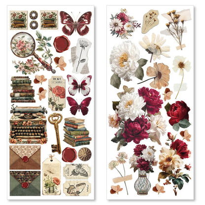 Transparent Adhesive Sheets 5/Pkg - Book Lovers