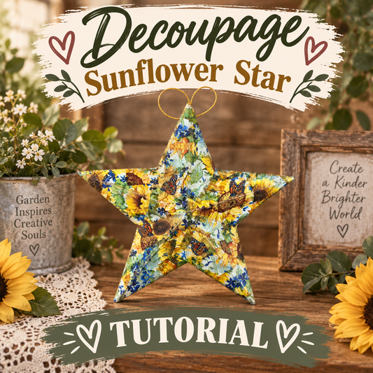 Tutorial: Decoupage Sunflower Star