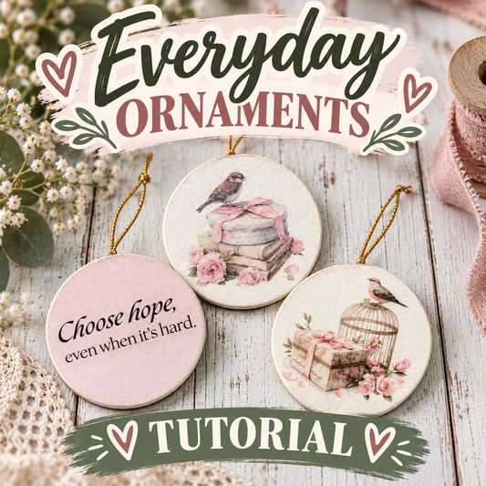 Tutorial: Easy Everyday Decor Ornaments using Wet Transfers