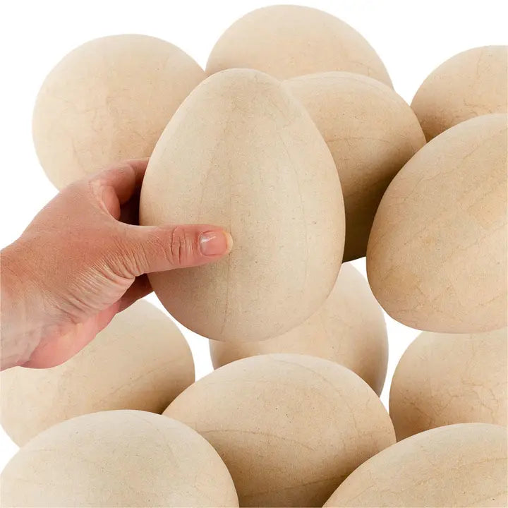 Unfinished Paper Mache Egg - 6" x 4"