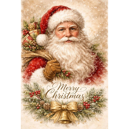 Mini Wet Transfer, Decals for Crafts 3.25" x 5" - Wishes from Santa