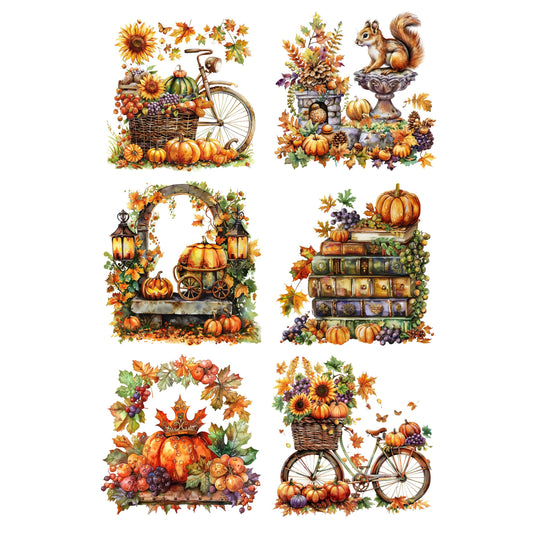 Wet Transfers A4- Autumn Scenes