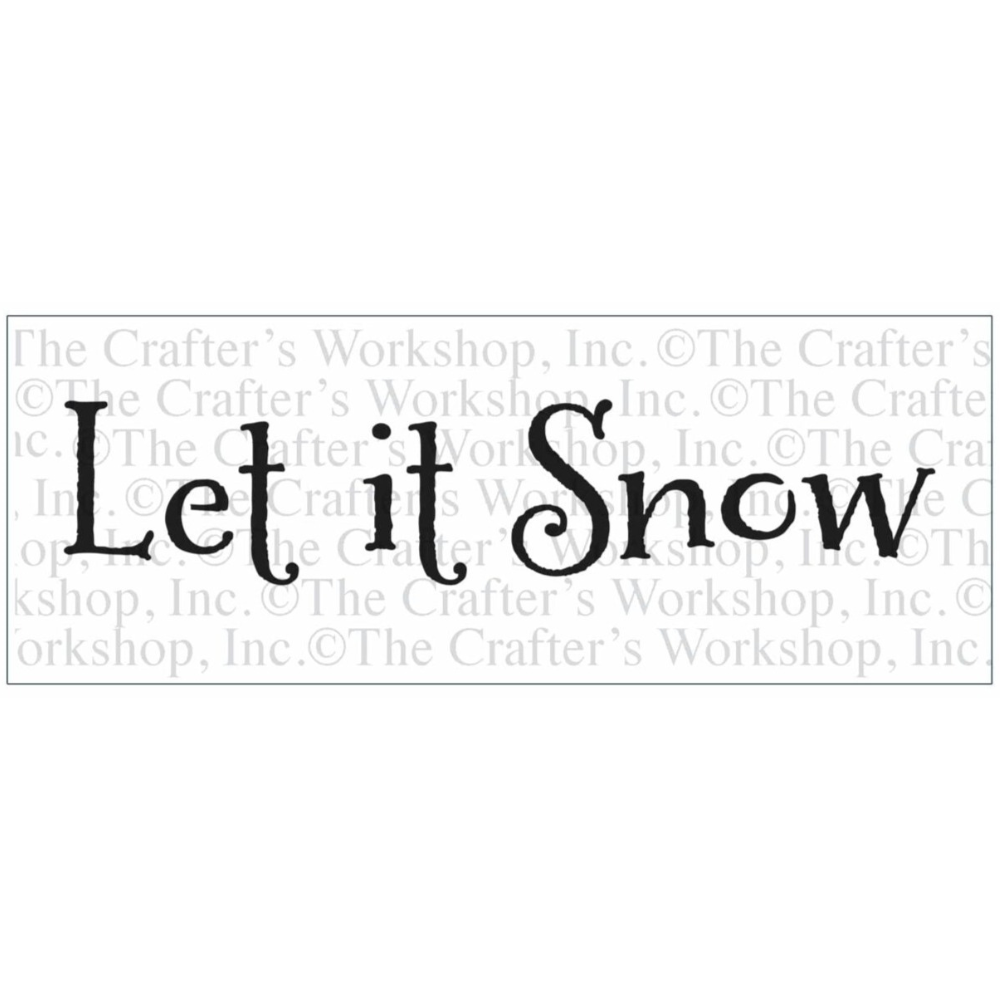 TCW The Crafters Workshop 16.5” Sign Stencil - Let it Snow