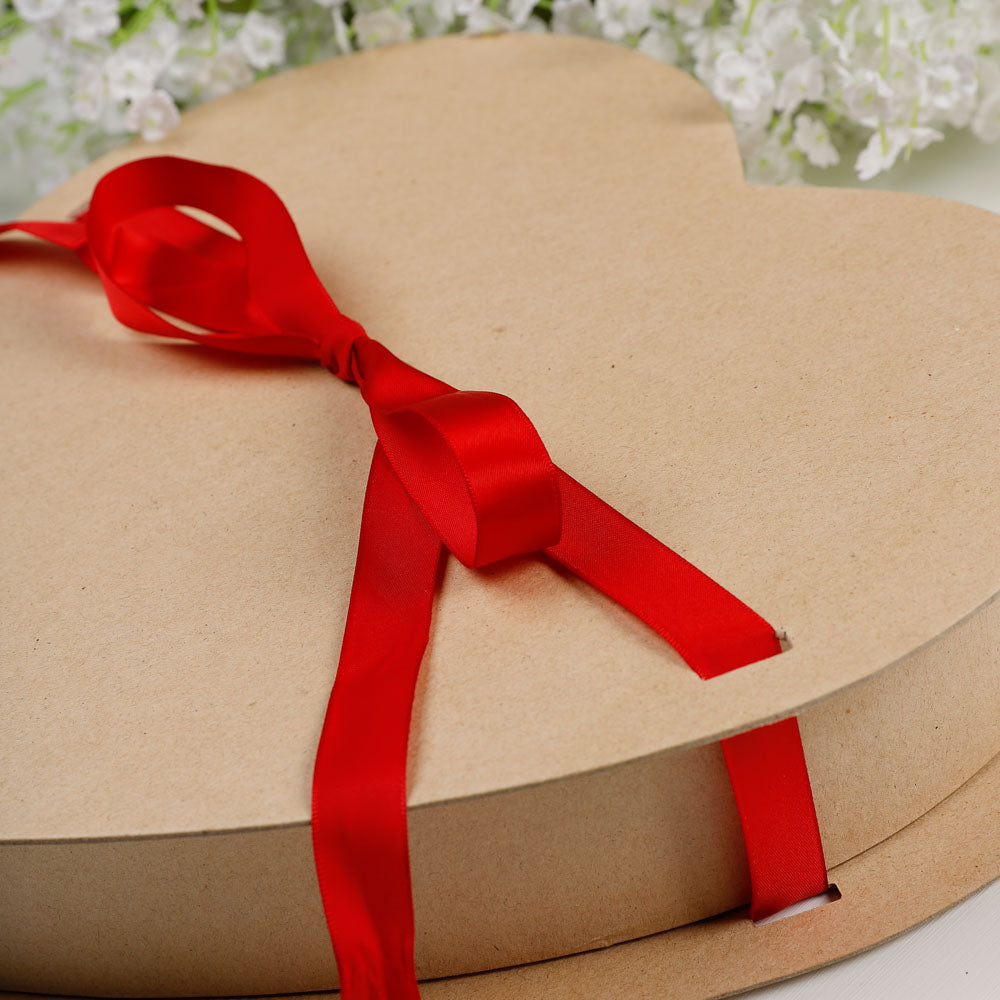 Valentine Heart Shape Paper Mache Candy Box - 12" X 12"