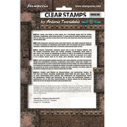 Stamperia Clear Acrylic Stamp 14x18 cm - Sir Vagabond in Fantasy World, Greeks