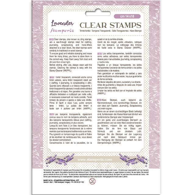 Stamperia Clear Acrylic Stamp 14x18 cm - Lavender