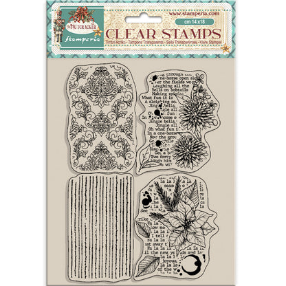 Stamperia Clear Acrylic Stamp 14x18 cm - The Nutcracker, Poinsettia