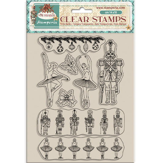 Stamperia Clear Acrylic Stamp 14x18 cm - The Nutcracker, Ballet and Soldiers