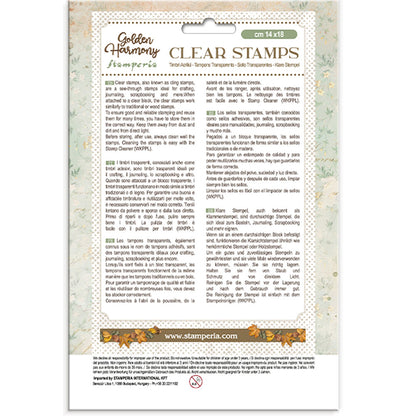 Stamperia Clear Acrylic Stamp 14x18 cm - Golden Harmony