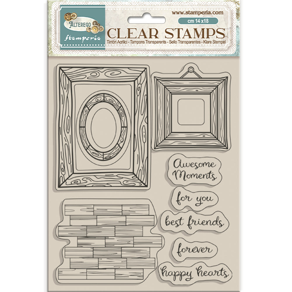 Stamperia Clear Acrylic Stamp 14x18 cm - Alterego, Frames