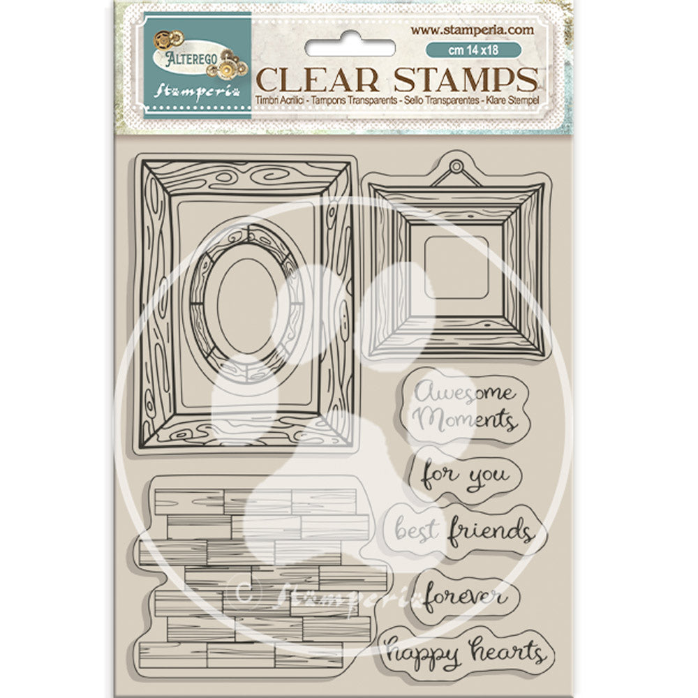 Stamperia Clear Acrylic Stamp 14x18 cm - Alterego, Frames