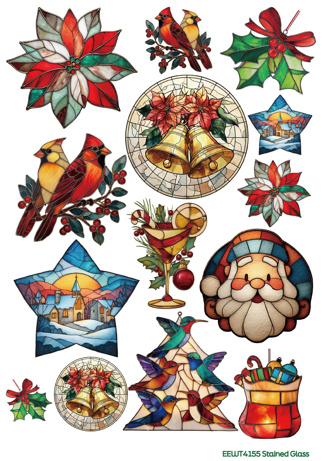 Wet Transfer, Decals for Crafts - Stained Glass