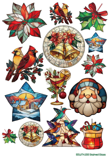 Wet Transfer, Decals for Crafts - Stained Glass