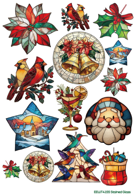 Wet Transfer, Decals for Crafts - Stained Glass