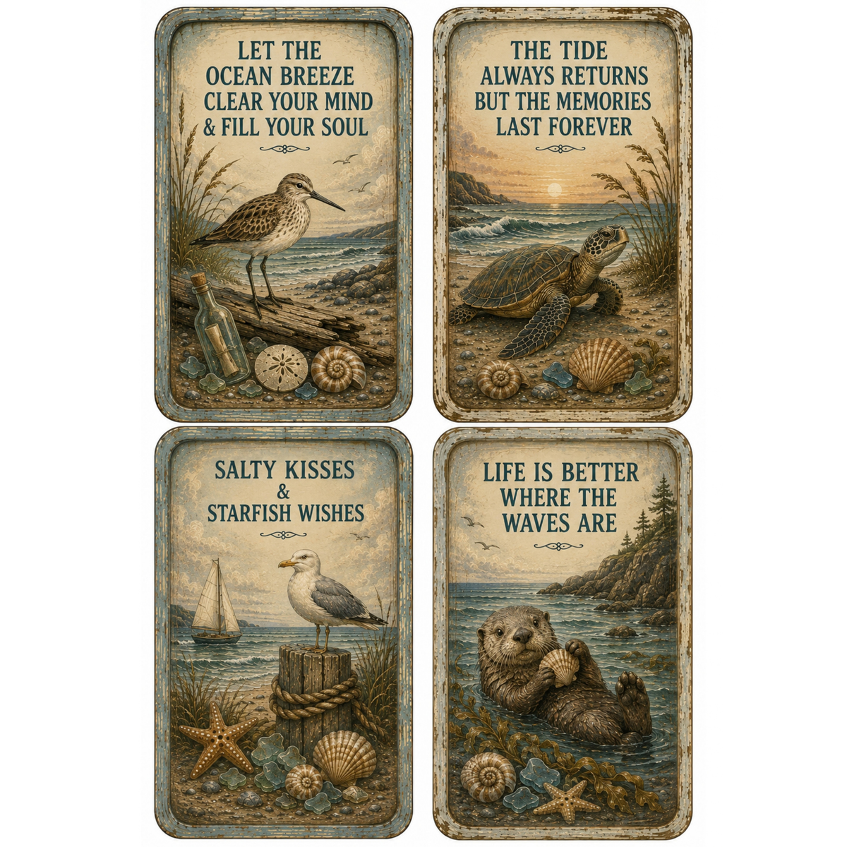 Wet Transfers A4- Beach Tags IV