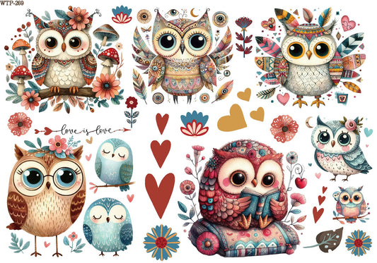 Wet Transfers A4- Boho Hooters