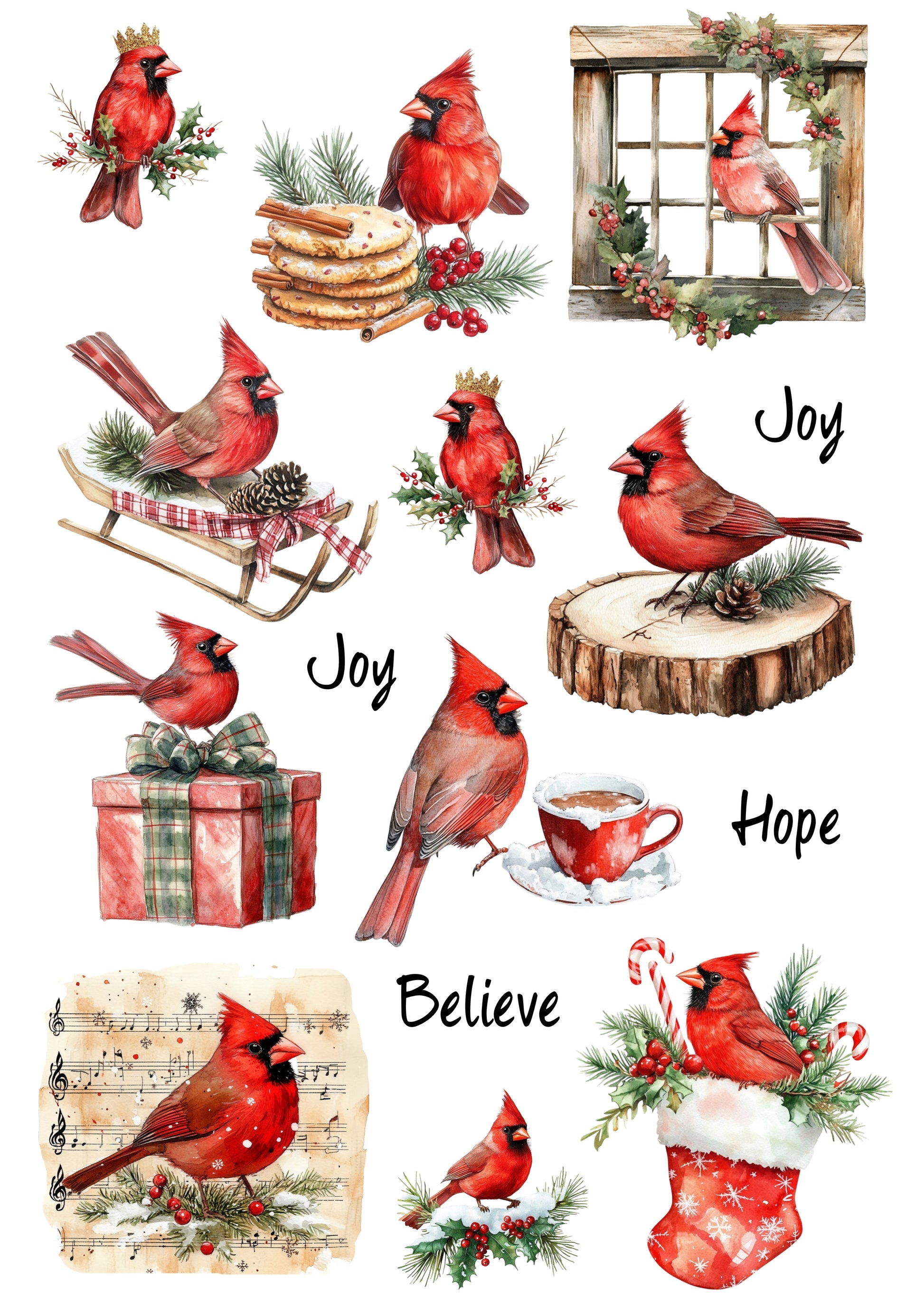 Wet Transfers A4- Cardinals