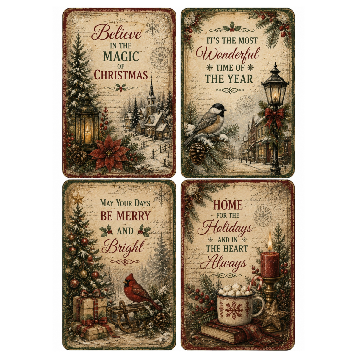 Wet Transfers A4- Christmas Cards