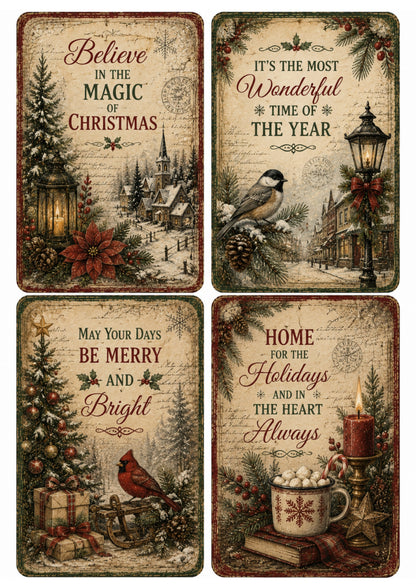 Wet Transfers A4- Christmas Cards