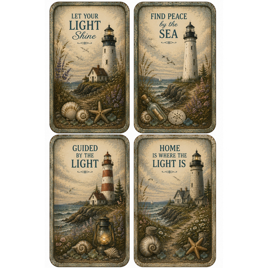 Wet Transfers A4- Coastal Tags