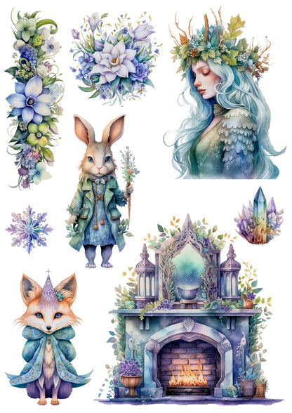 Wet Transfers A4- Enchanted Garden