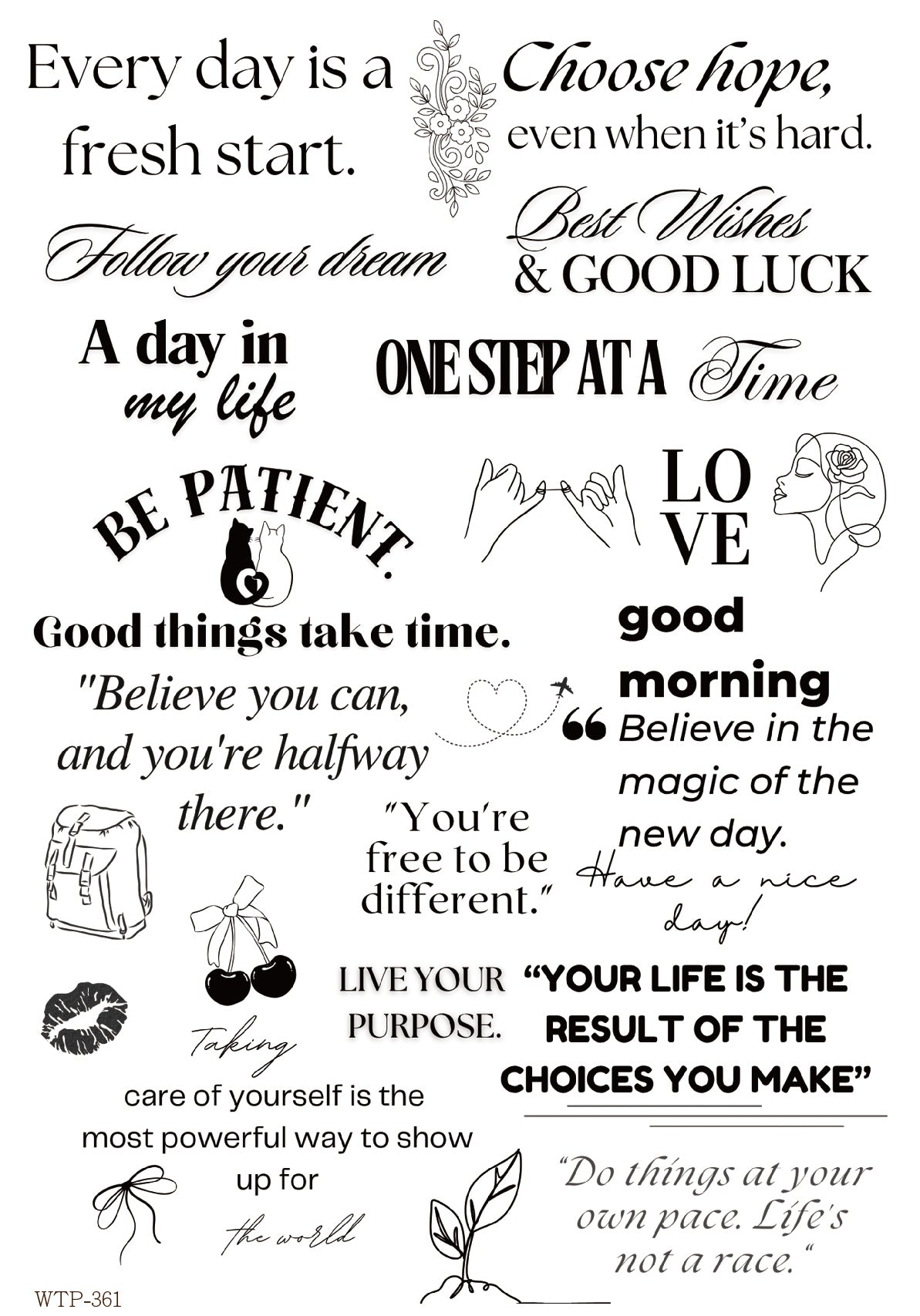 Wet Transfers A4- Follow Your Dreams