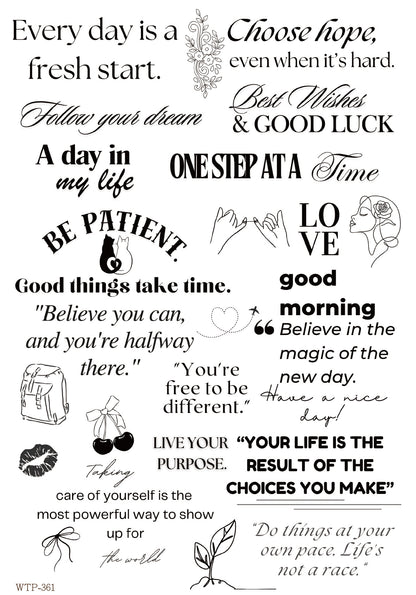 Wet Transfers A4- Follow Your Dreams