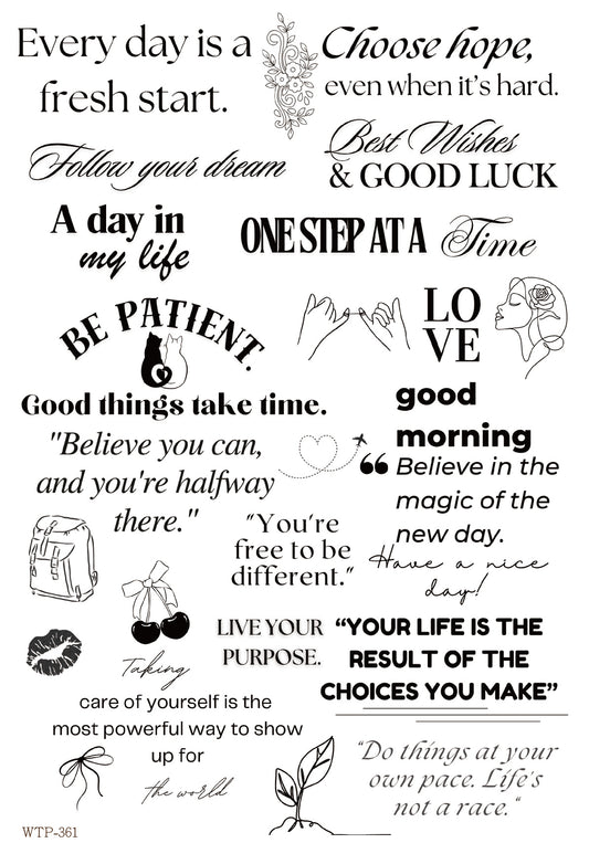Wet Transfers A4- Follow Your Dreams