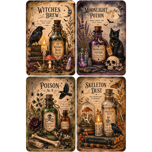 Wet Transfers A4- Hallowe'en Potions