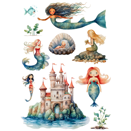 Wet Transfers A4- Mermaids
