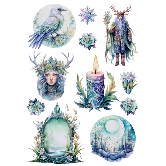 Wet Transfers A4- Mystical Frost