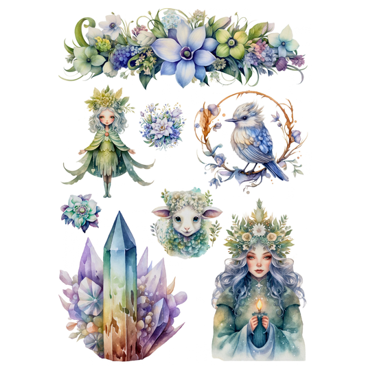 Wet Transfers A4- Mystical Meadow