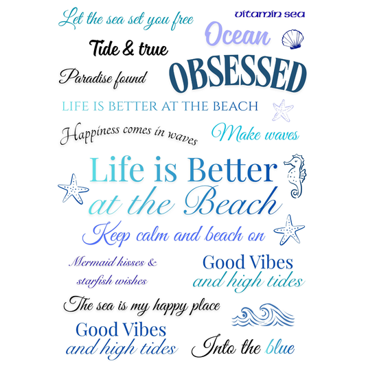 Wet Transfers A4- Ocean Sayings II