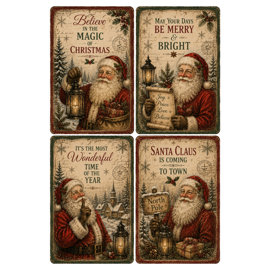 Wet Transfers A4- Santa Cards
