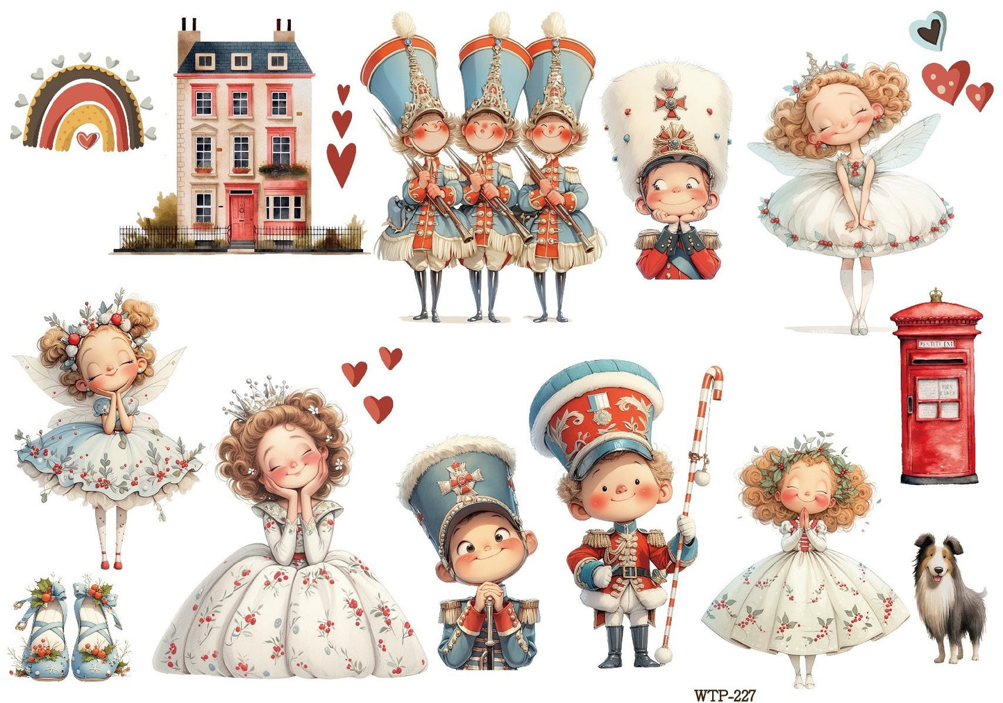Wet Transfers A4- Toy Soldiers and Tiaras