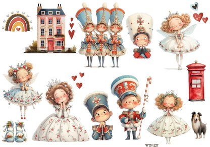 Wet Transfers A4- Toy Soldiers and Tiaras