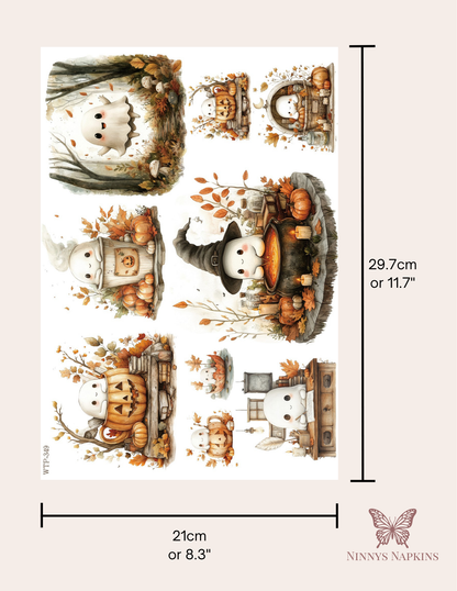 Wet Transfers A4- Little Ghosty