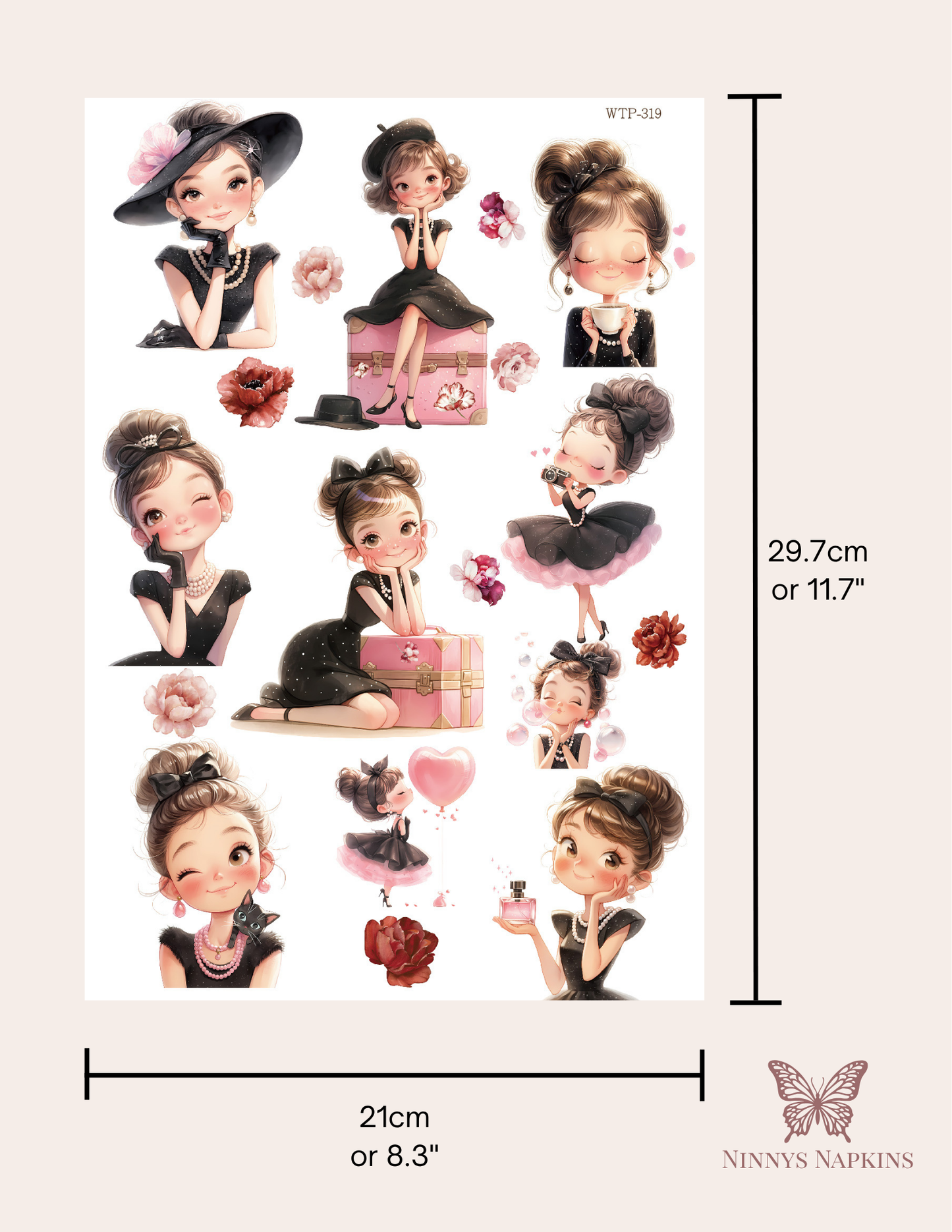 Wet Transfers A4- Little Black Dress
