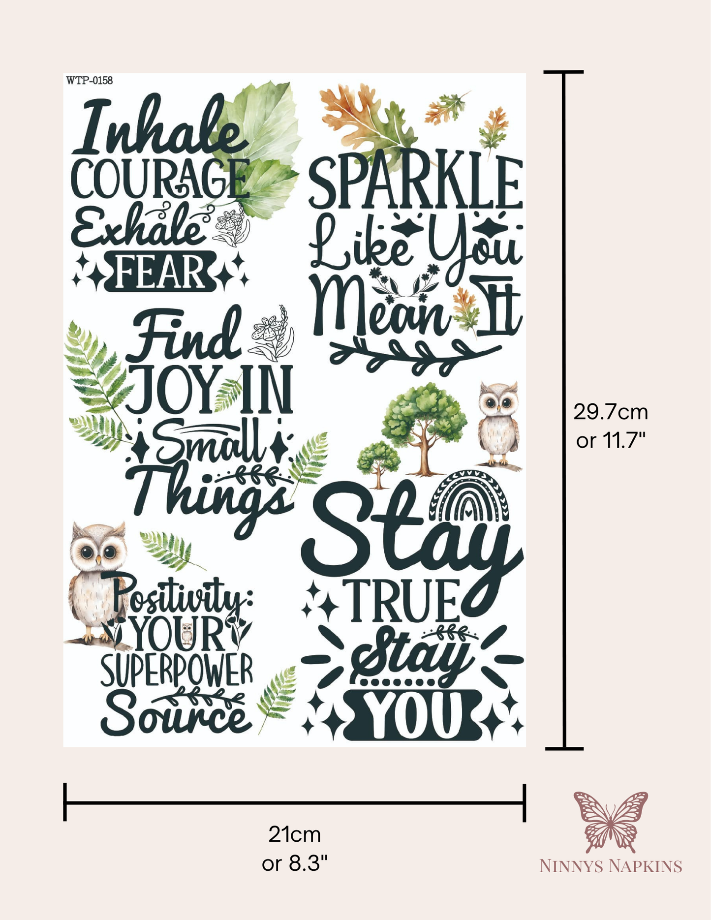 Wet Transfers A4- Sparkle Like You Mean It