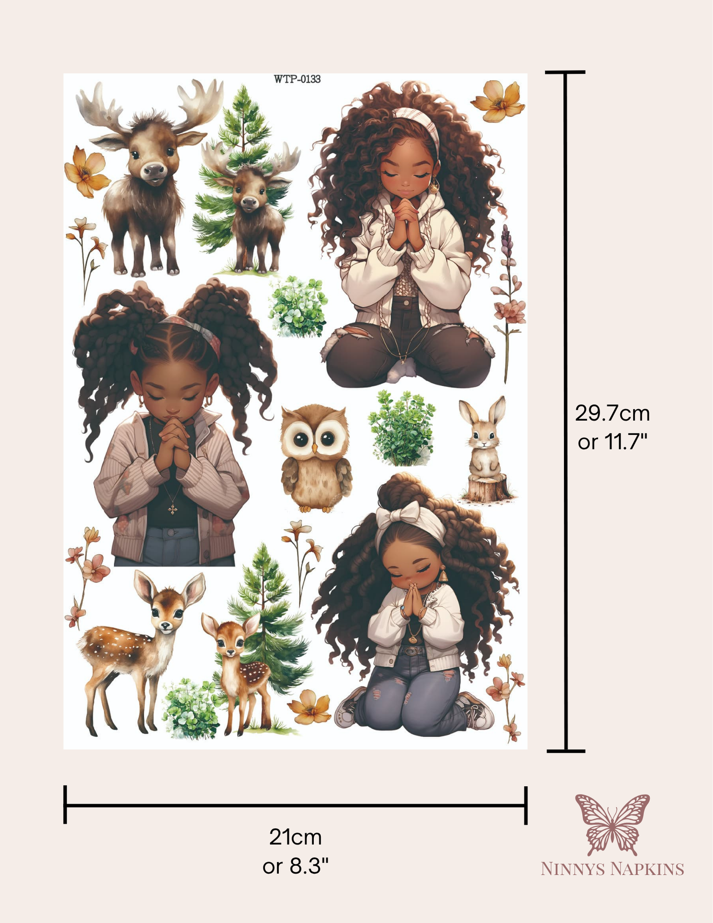 Wet Transfers A4- Prayers and Wildlife