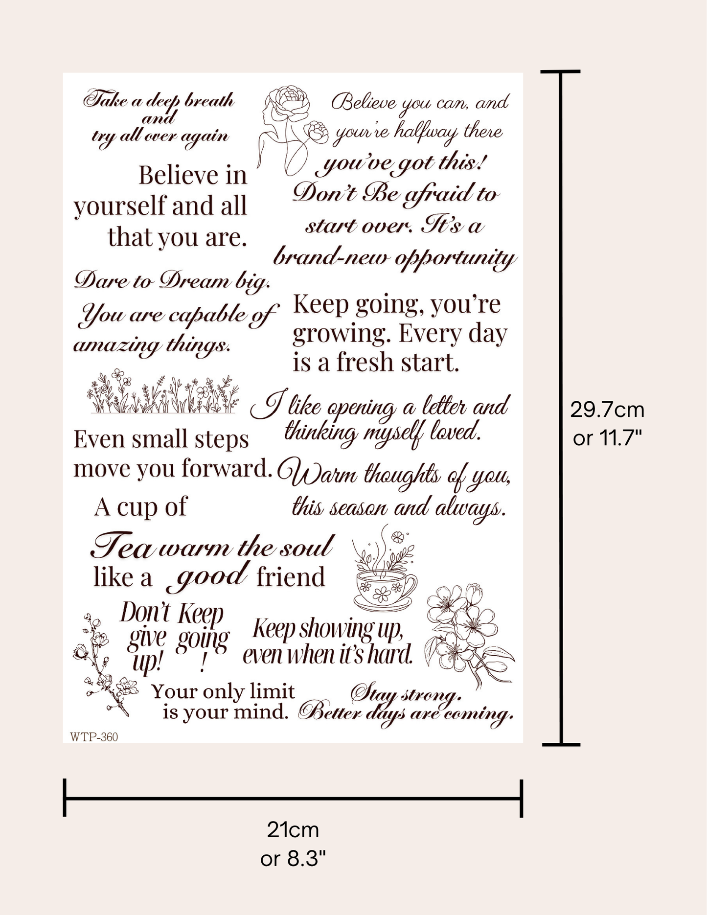Wet Transfers A4- Small Steps