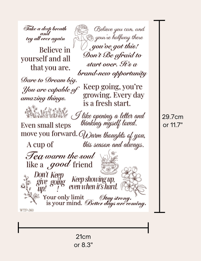 Wet Transfers A4- Small Steps