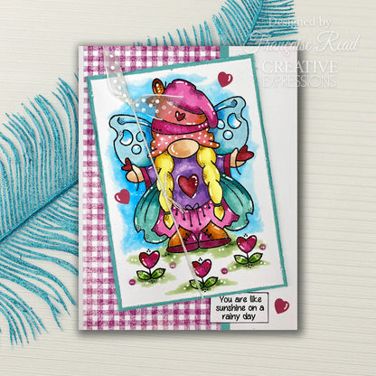 Woodware Clear Singles Butterfly Norma 4 in x 6 in Stamp Set