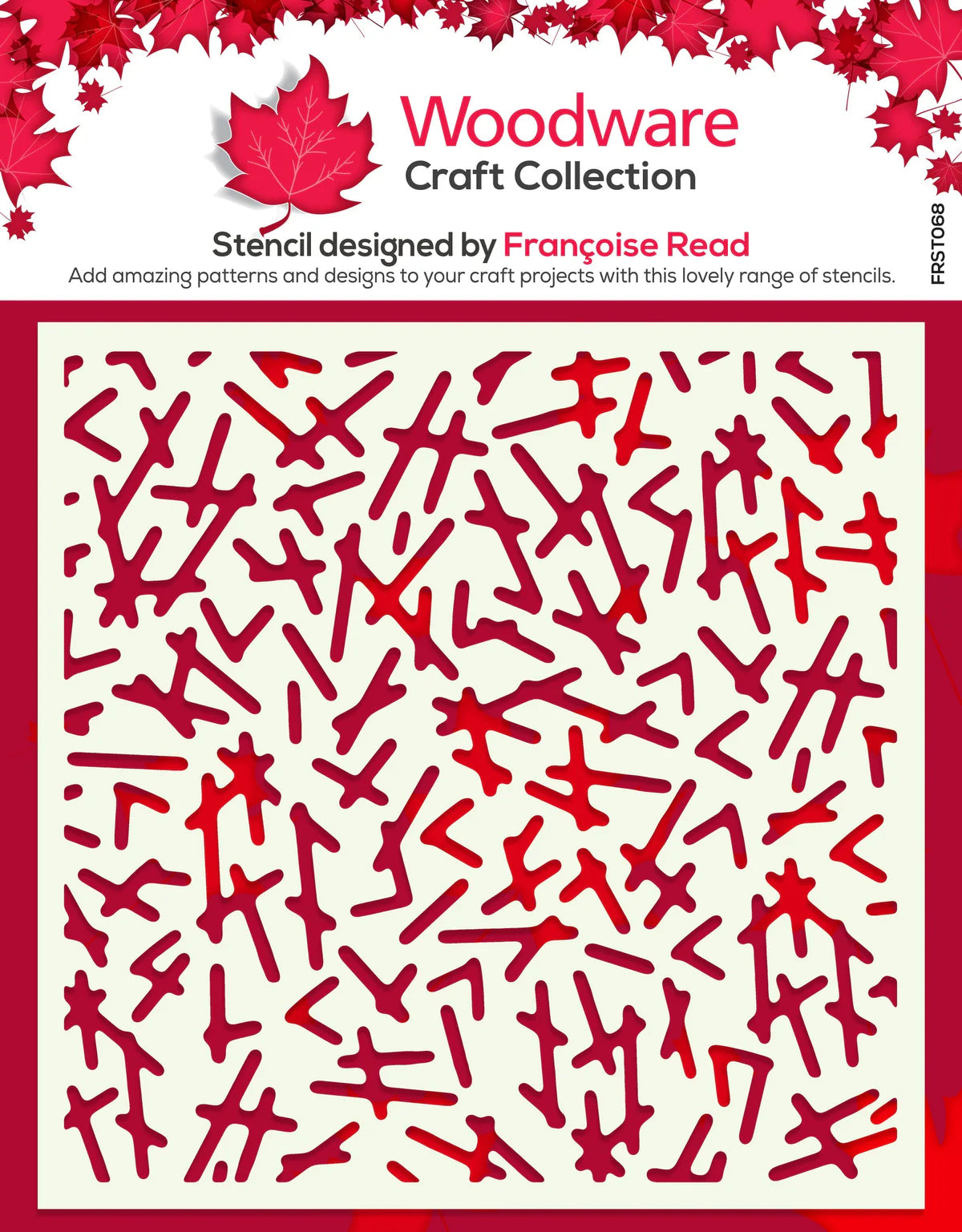 Woodware Craft Collection Stencil - Dashed