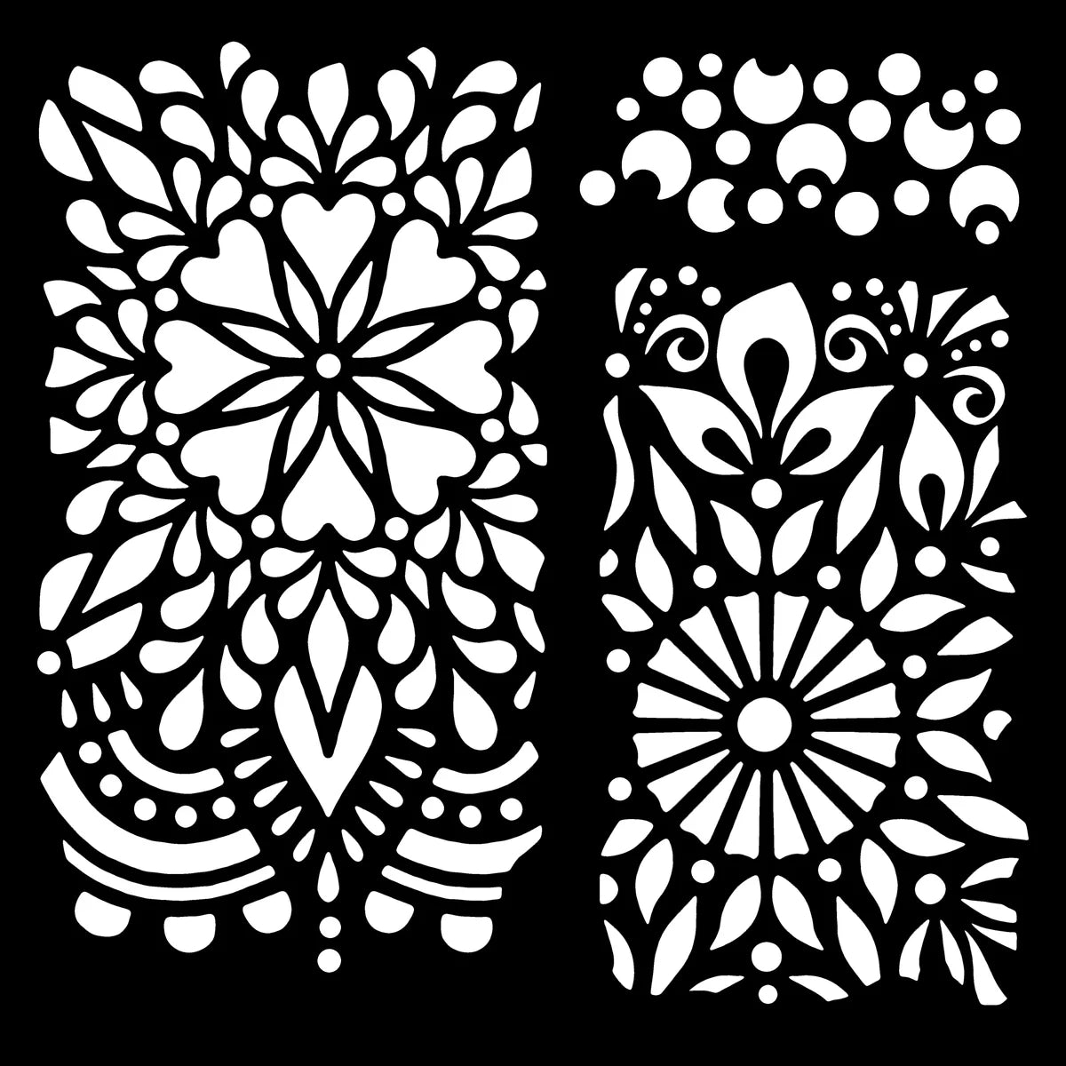 Woodware Craft Collection Stencil - Floral Panels