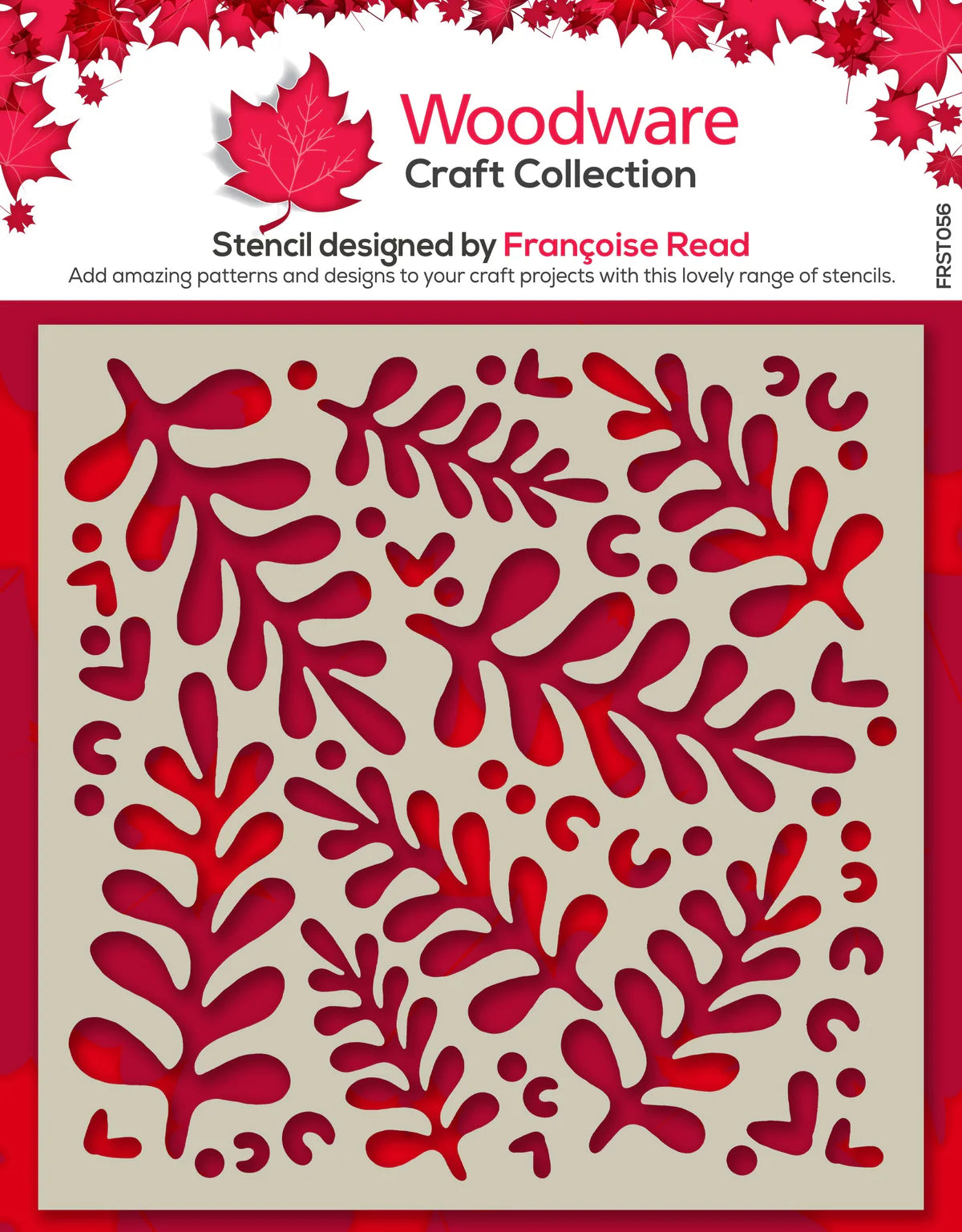 Woodware Craft Collection Stencil - Modern Leaves