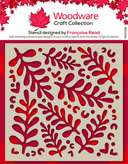 Woodware Craft Collection Stencil - Modern Leaves
