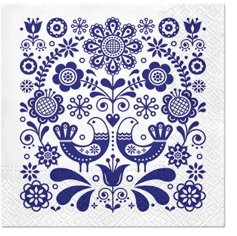 Decoupage Napkins 6.5" (2pcs)- Folk Stamp
