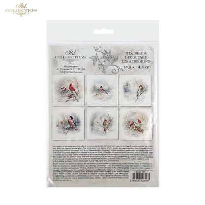 ITD Collection Mini Rice Paper Set - Winter Birds